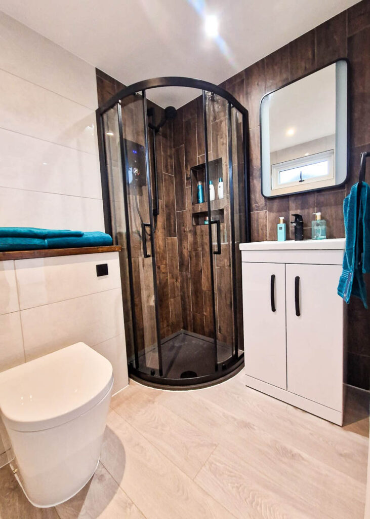 Example of a cloakroom or shower room in a Timber Rooms building