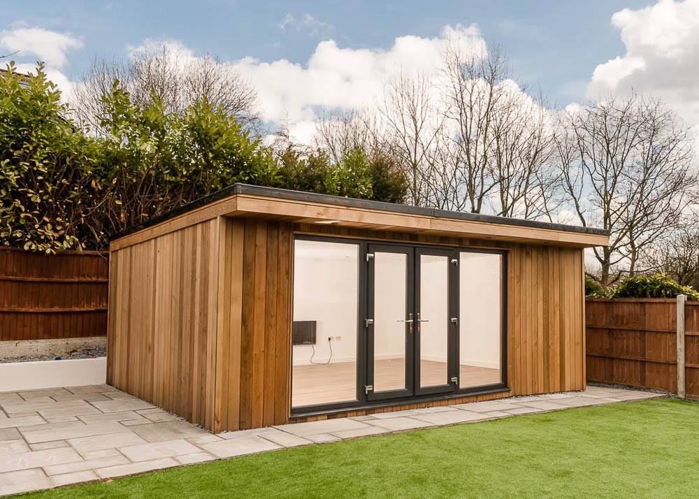 Example of a garden office by Hargreaves Garden Spaces
